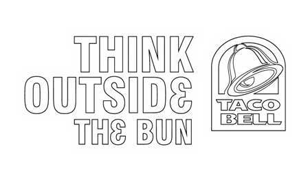 Trademark Logo THINK OUTSIDE THE BUN TACO BELL