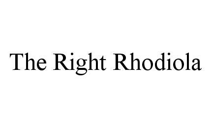  THE RIGHT RHODIOLA