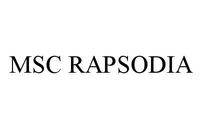 Trademark Logo MSC RAPSODIA