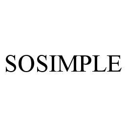 Trademark Logo SOSIMPLE