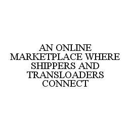 Trademark Logo AN ONLINE MARKETPLACE WHERE SHIPPERS AND TRANSLOADERS CONNECT