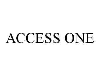 Trademark Logo ACCESS ONE