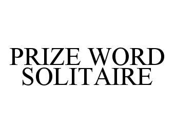  PRIZE WORD SOLITAIRE