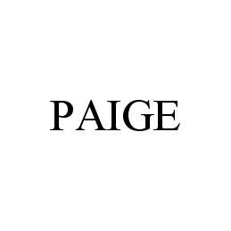 Trademark Logo PAIGE