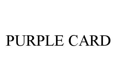 Trademark Logo PURPLE CARD