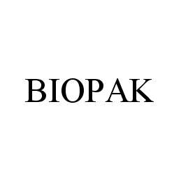 Trademark Logo BIOPAK