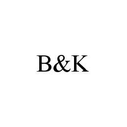 Trademark Logo B&K
