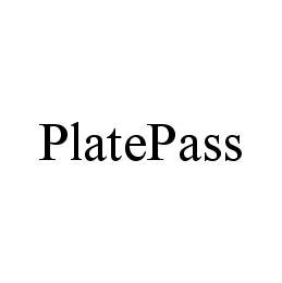 Trademark Logo PLATEPASS