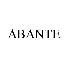 Trademark Logo ABANTE