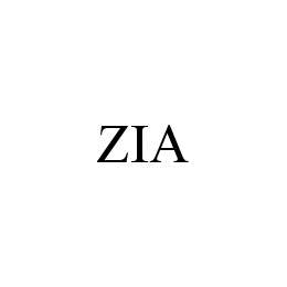 Trademark Logo ZIA