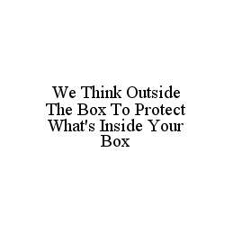  WE THINK OUTSIDE THE BOX TO PROTECT WHAT'S INSIDE YOUR BOX