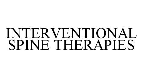  INTERVENTIONAL SPINE THERAPIES