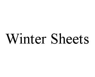 Trademark Logo WINTER SHEETS