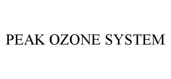  PEAK OZONE SYSTEM