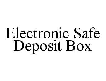  ELECTRONIC SAFE DEPOSIT BOX