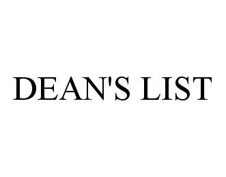  DEAN'S LIST