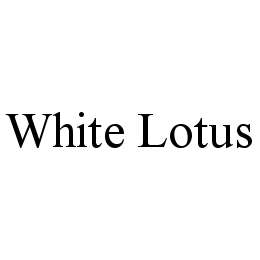 Trademark Logo WHITE LOTUS