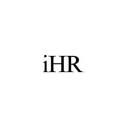 Trademark Logo IHR