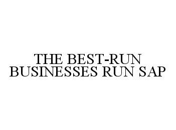  THE BEST-RUN BUSINESSES RUN SAP