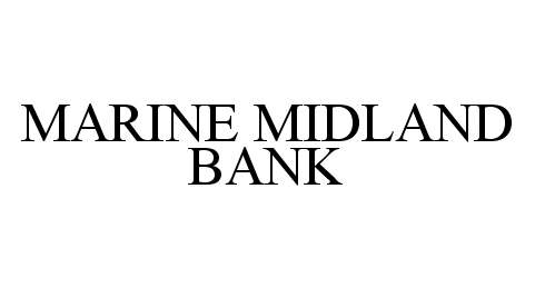 Trademark Logo MARINE MIDLAND BANK