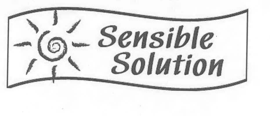 Trademark Logo SENSIBLE SOLUTION