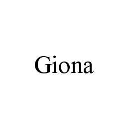 Trademark Logo GIONA