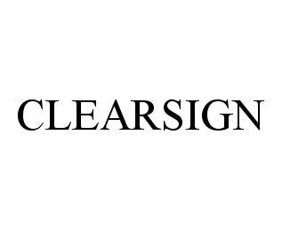 Trademark Logo CLEARSIGN