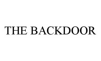 Trademark Logo THE BACKDOOR