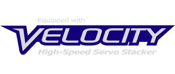 Trademark Logo EQUIPPED WITH VELOCITY HIGH-SPEED SERVO STACKER