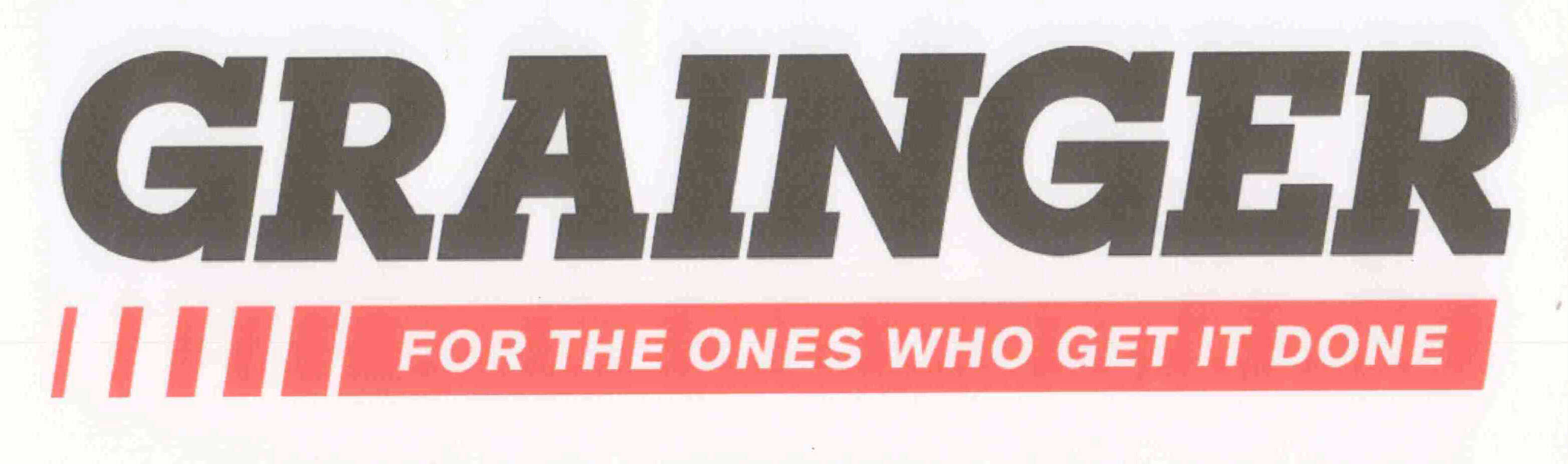 Trademark Logo GRAINGER FOR THE ONES WHO GET IT DONE