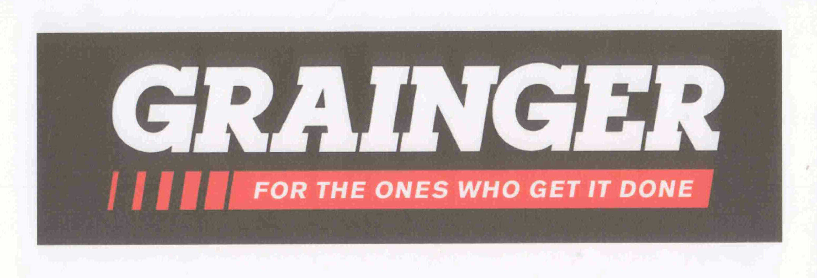 Trademark Logo GRAINGER FOR THE ONES WHO GET IT DONE