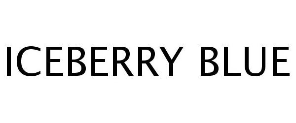 Trademark Logo ICEBERRY BLUE