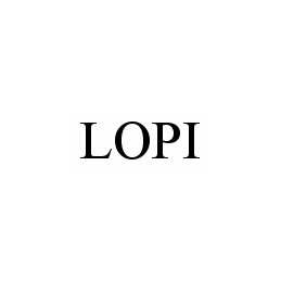 Trademark Logo LOPI