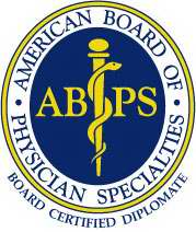  LETTERS ABPS, THE WORDS AMERICAN BOARD OF PHYSICIAN SPECIALTIES AND BOARD CERTIFIED DIPLOMATE