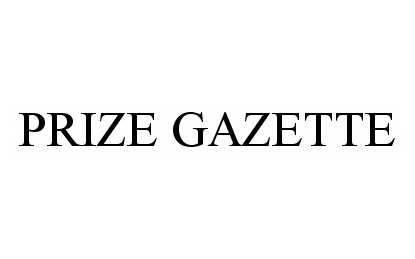  PRIZE GAZETTE