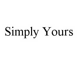 Trademark Logo SIMPLY YOURS