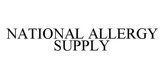 Trademark Logo NATIONAL ALLERGY SUPPLY