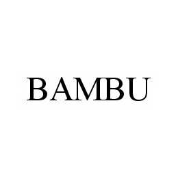 Trademark Logo BAMBU