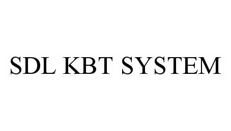  SDL KBT SYSTEM