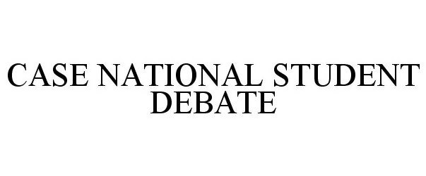  NATIONAL STUDENT DEBATE