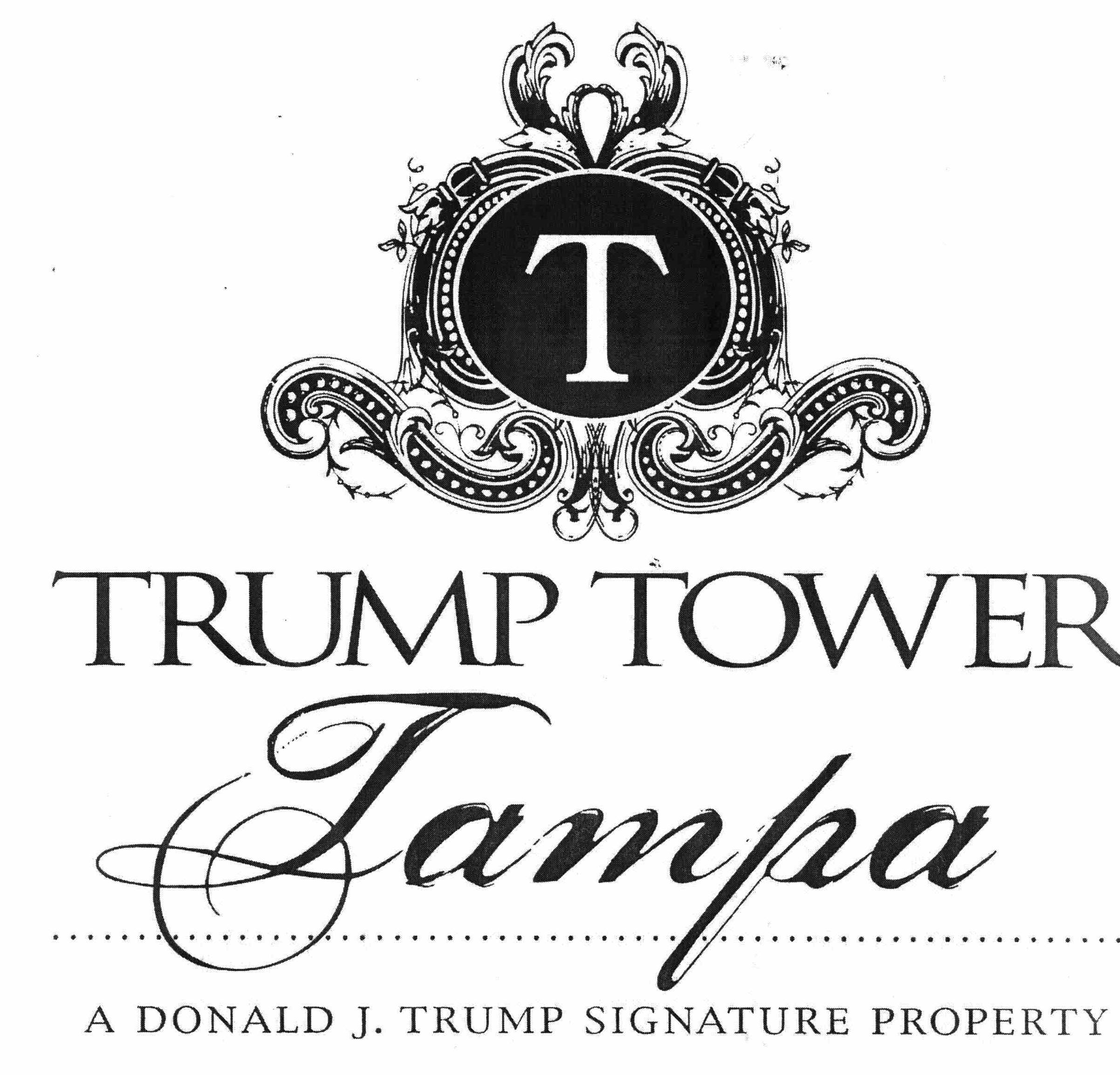 Trademark Logo T TRUMP TOWER TAMPA A DONALD J. TRUMP SIGNATURE PROPERTY