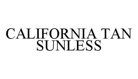 Trademark Logo CALIFORNIA TAN SUNLESS
