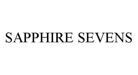 Trademark Logo SAPPHIRE SEVENS