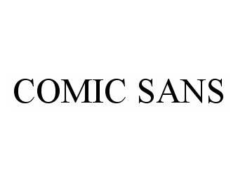 Trademark Logo COMIC SANS
