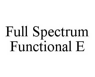  FULL SPECTRUM FUNCTIONAL E