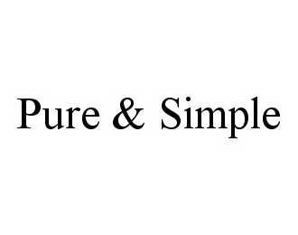  PURE &amp; SIMPLE