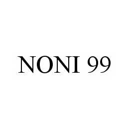 Trademark Logo NONI 99