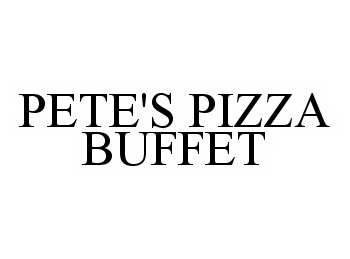  PETE'S PIZZA BUFFET