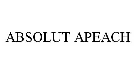 Trademark Logo ABSOLUT APEACH