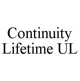 Trademark Logo CONTINUITY LIFETIME UL